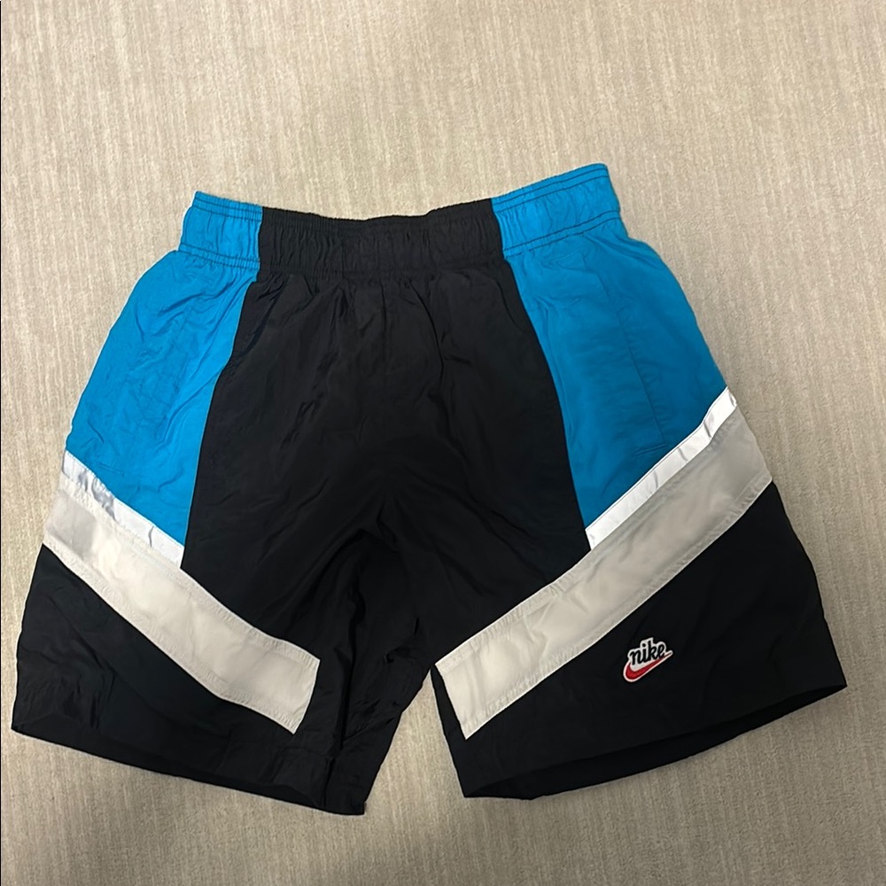 Nike Black and Blue Athletic Shorts